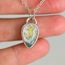 Load image into Gallery viewer, Pottery Charm - Yellow Floral