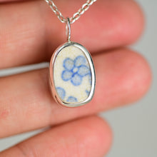 Load image into Gallery viewer, Pottery Charm - Blue Floral