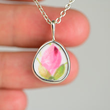 Load image into Gallery viewer, Pottery Charm - Pink rose