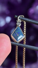 Load and play video in Gallery viewer, Black Australian Kite Opal with Black Rose Cut Diamond