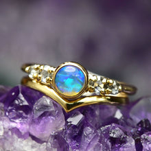 Load image into Gallery viewer, Crystal Opal Stacking Rings