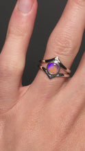 Load and play video in Gallery viewer, Crystal Opal Ring in Sterling Silver - Size 6.5