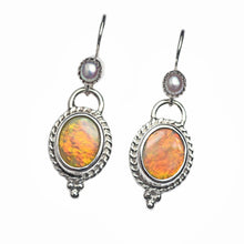 Load image into Gallery viewer, Australian Opal Drop Earrings in Silver