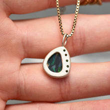 Load image into Gallery viewer, Black Opal with Chrysoprase Pendant