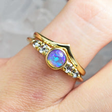 Load image into Gallery viewer, Crystal Opal Stacking Rings