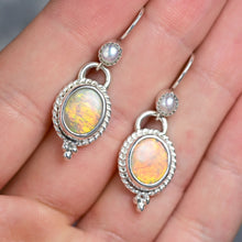 Load image into Gallery viewer, Australian Opal Drop Earrings in Silver