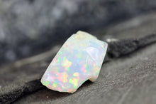 Load image into Gallery viewer, geomtric cut designer opal in solid silver and 14k yellow gold by jeweler and gemcutter curtis r jewellery