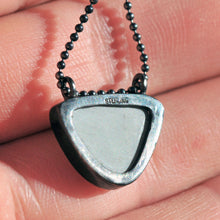 Load image into Gallery viewer, Australian rainbow opal pendant in oxidized silver handcrafted opal talisman