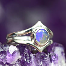Load image into Gallery viewer, Crystal Opal Ring in Sterling Silver - Size 6.5
