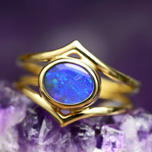 Load image into Gallery viewer, Crystal Opal in 14k Gold