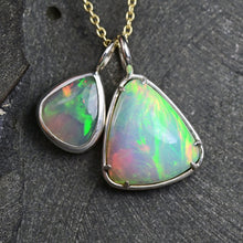 Load image into Gallery viewer, White Triangle Opal Charm