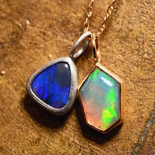 Load image into Gallery viewer, Geometric Opal Charm in 14k