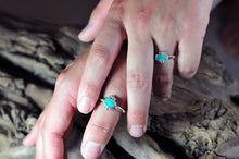 Load image into Gallery viewer, Boulder Opal Ring Sterling Silver 10k Yellow Gold Opal Jewelry Opal Engagement - Size 9