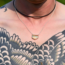 Load image into Gallery viewer, Ombre Citrine + Opal Pendant in Silver