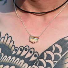 Load image into Gallery viewer, Ombre Citrine + Opal Pendant in Silver