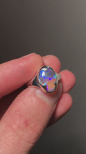 Load and play video in Gallery viewer, Crystal Opal Ring in Sterling Silver - Size 6