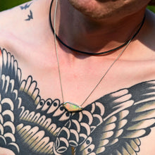 Load image into Gallery viewer, OOAK Geometric 3d Opal Necklace in Sterling Silver