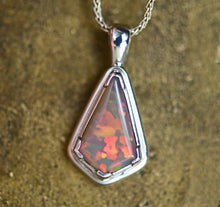 Load image into Gallery viewer, Kite Cut Opal Pendant in Silver