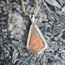 Load image into Gallery viewer, Kite Cut Opal Pendant in Silver