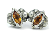 Load image into Gallery viewer, Citrine Faceted Marquise Stud Earrings