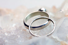 Load image into Gallery viewer, Back Opal Sterling Silver Ring Opal Stacking Set Jewelry Natural Australian Opal Silversmith Hammered Band Set Size 5