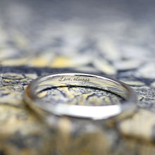 Load image into Gallery viewer, Custom Engraved Sterling Silver Wedding Bands