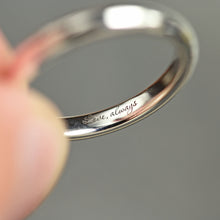 Load image into Gallery viewer, Custom Engraved Sterling Silver Wedding Bands