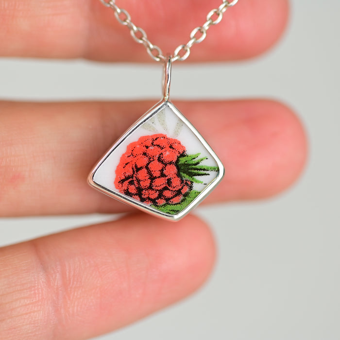 Raspberry Pottery Charm