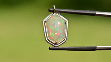 Load and play video in Gallery viewer, Designer Cut Crystal Opal Pendant in Sterling Silver and 14K Gold
