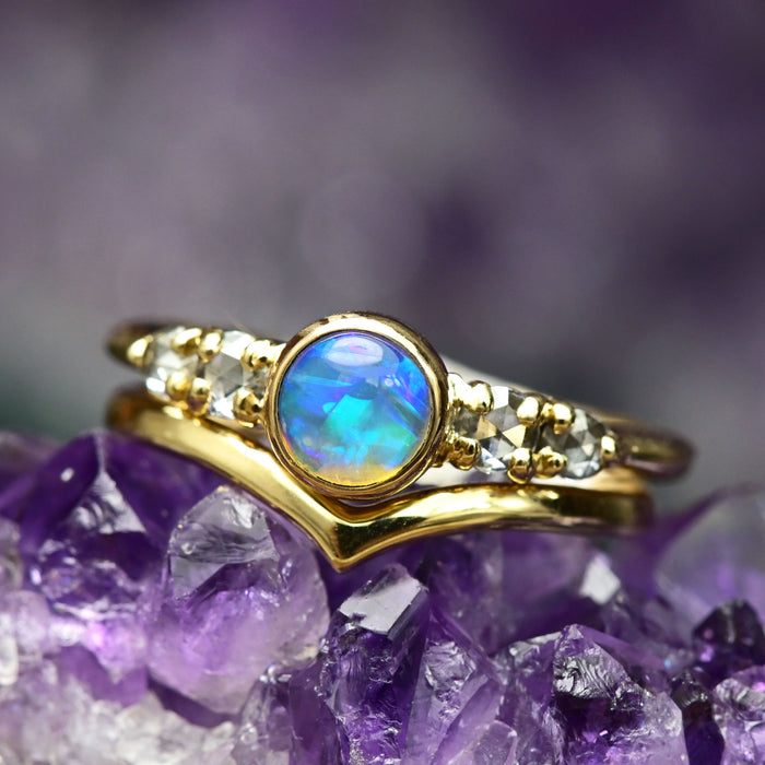 Crystal Opal Stacking Rings