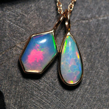 Load image into Gallery viewer, Geometric Opal Charm in 14k
