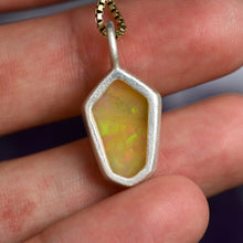 Load image into Gallery viewer, Prong Set Crystal Opal Pendant in Sterling Silver
