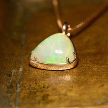 Load image into Gallery viewer, White Triangle Opal Charm
