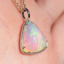 Load image into Gallery viewer, White Triangle Opal Charm
