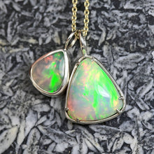 Load image into Gallery viewer, White Triangle Opal Charm
