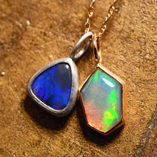 Load image into Gallery viewer, Geometric Opal Charm in 14k
