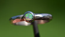 Load and play video in Gallery viewer, Opal Ring Faceted  Band With Genuine Australian Opal - Size 9
