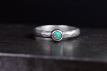 Load image into Gallery viewer, Opal Ring Faceted  Band With Genuine Australian Opal - Size 9
