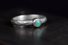 Load image into Gallery viewer, Opal Ring Faceted  Band With Genuine Australian Opal - Size 9
