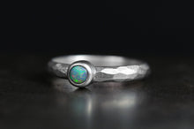 Load image into Gallery viewer, Opal Ring Faceted  Band With Genuine Australian Opal - Size 9
