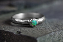 Load image into Gallery viewer, Opal Ring Faceted  Band With Genuine Australian Opal - Size 9
