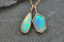 Load image into Gallery viewer, Opal Charms in 14k Yellow Gold Pendant with Natural Ethiopian Opal - Handcrafted Opal Charm by Curtis R Jewellery
