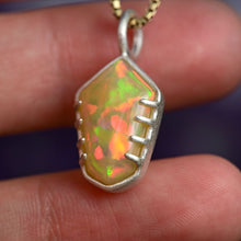 Load image into Gallery viewer, Prong Set Crystal Opal Pendant in Sterling Silver
