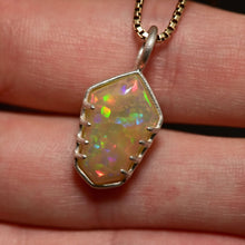 Load image into Gallery viewer, Prong Set Crystal Opal Pendant in Sterling Silver
