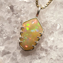 Load image into Gallery viewer, Prong Set Crystal Opal Pendant in Sterling Silver
