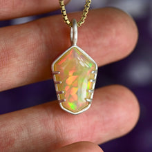 Load image into Gallery viewer, Prong Set Crystal Opal Pendant in Sterling Silver
