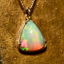 Load image into Gallery viewer, White Triangle Opal Charm
