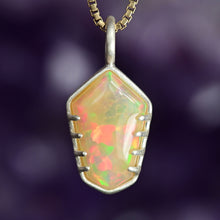 Load image into Gallery viewer, Prong Set Crystal Opal Pendant in Sterling Silver
