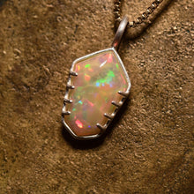 Load image into Gallery viewer, Prong Set Crystal Opal Pendant in Sterling Silver
